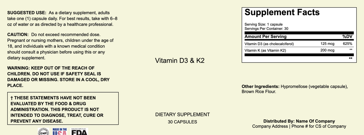 No. 10 D3 + K2
