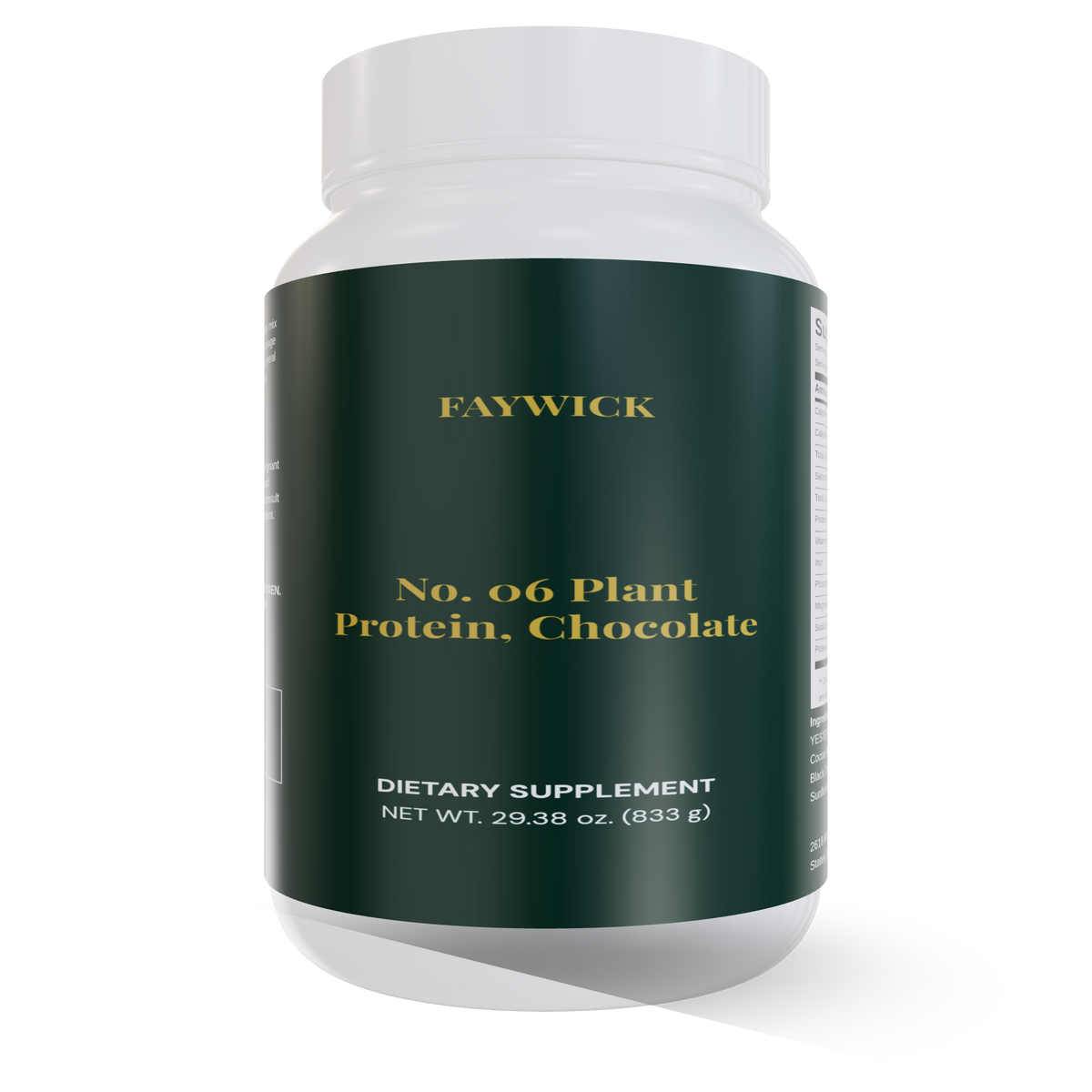 Faywick No. 06 Plant Protein, Chocolate bottle